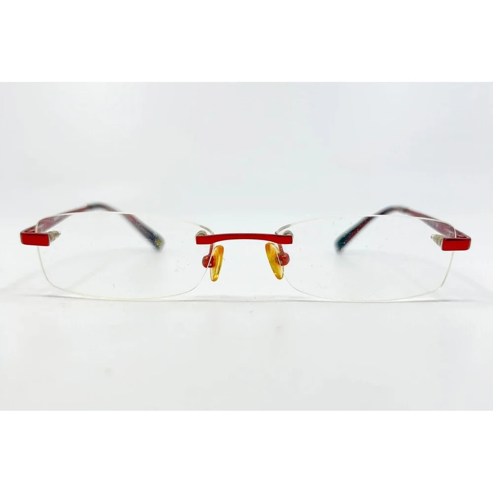 Hang Ten Eyeglasses Womens Red Rimless HT1249 06D 52-18-138